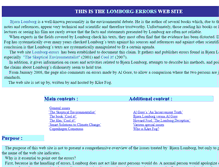 Tablet Screenshot of lomborg-errors.dk